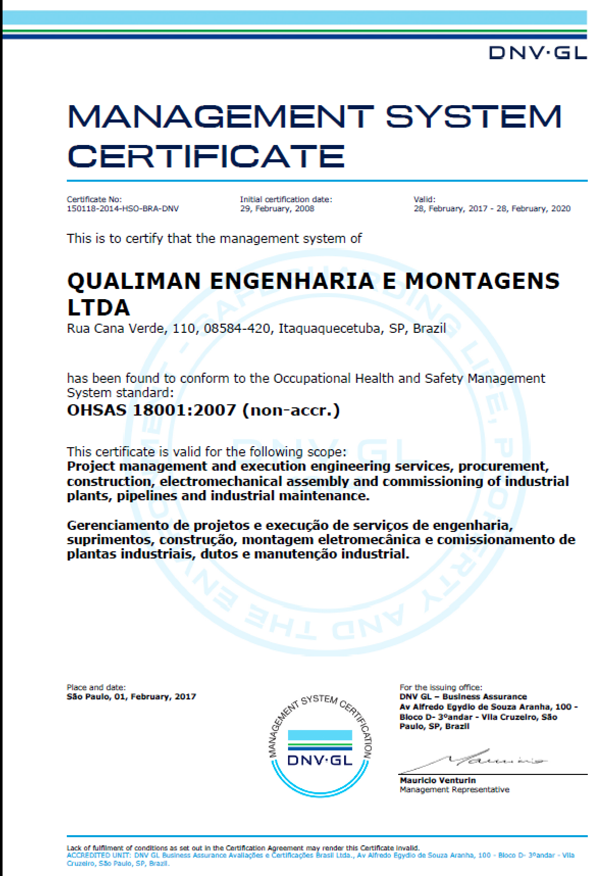 Cert-OHSAS18001-2017